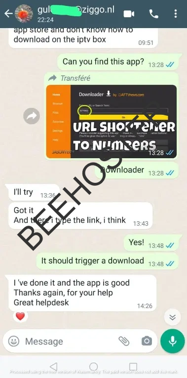 Tevreden IPTV klant Beehoster
